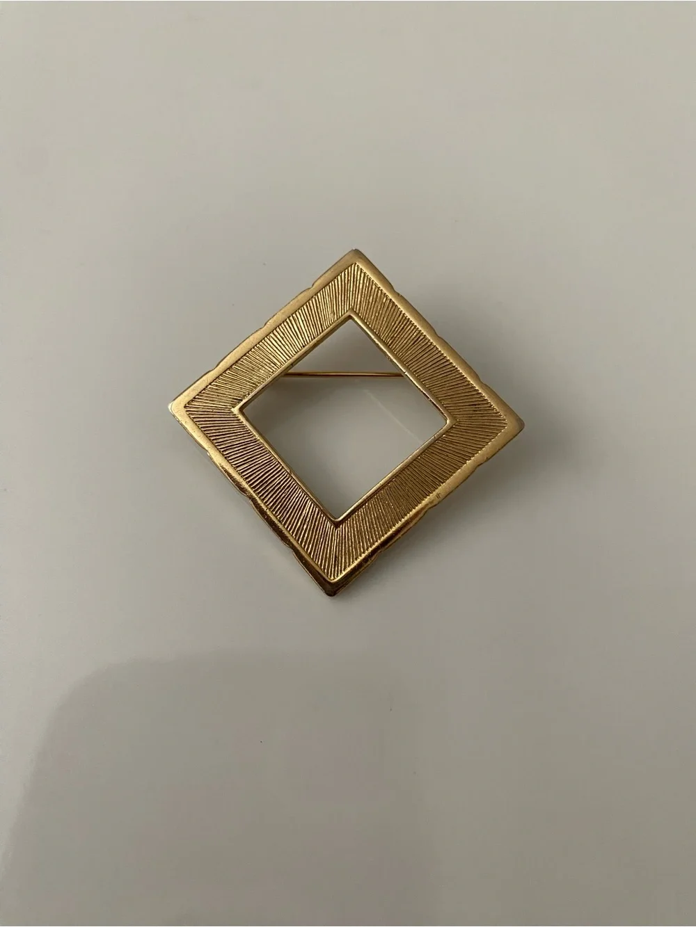 Gold Geometric Vintage-Style Brooch Pin